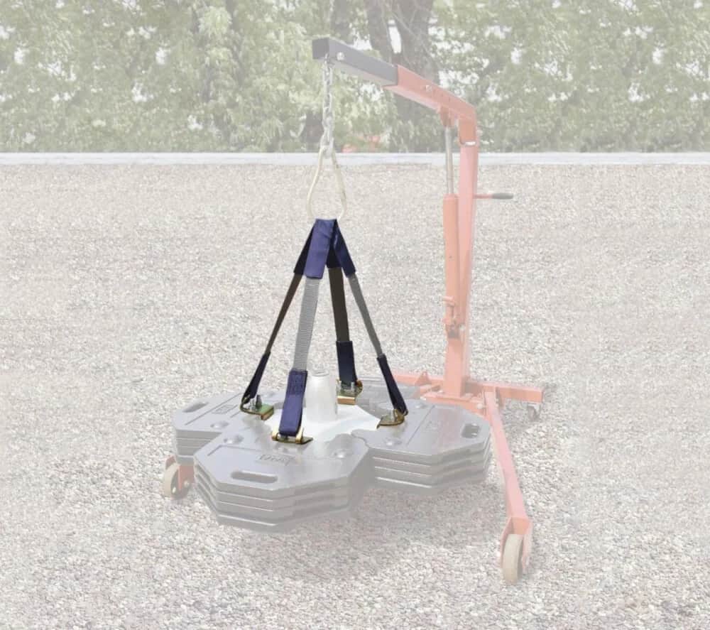 Contragewicht-anker voor valbeveiliging