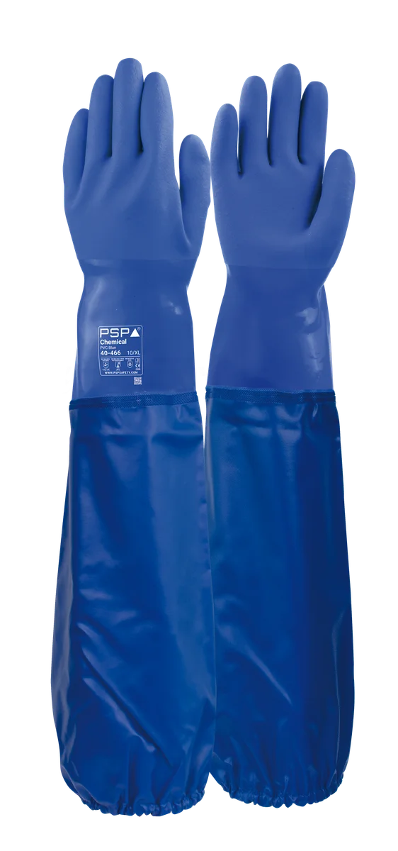 40-466 Chemical PVC Blue Werkhandschoen - productafbeelding