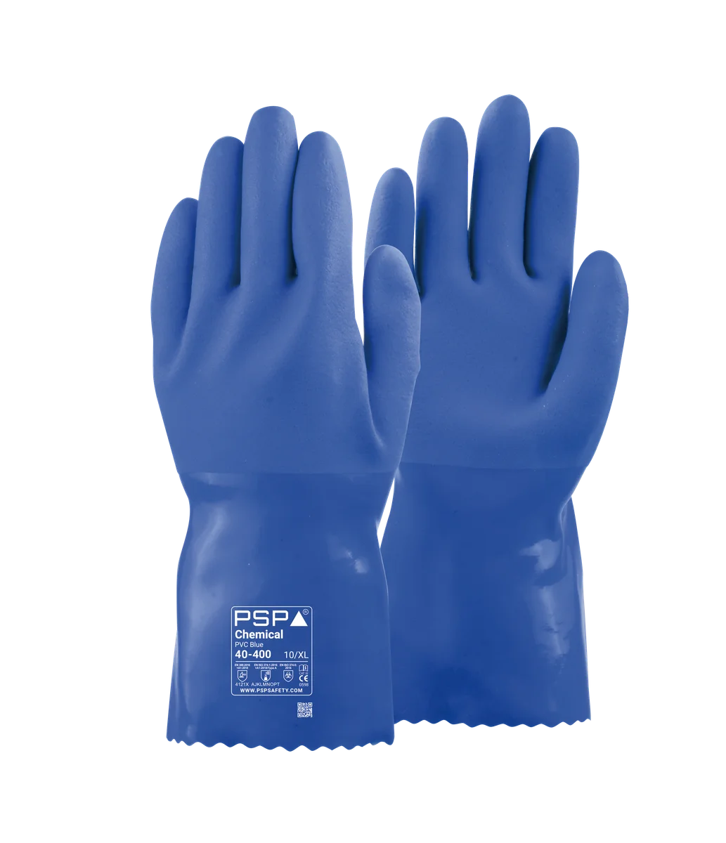 40-400 Chemical PVC Blue Werkhandschoen
