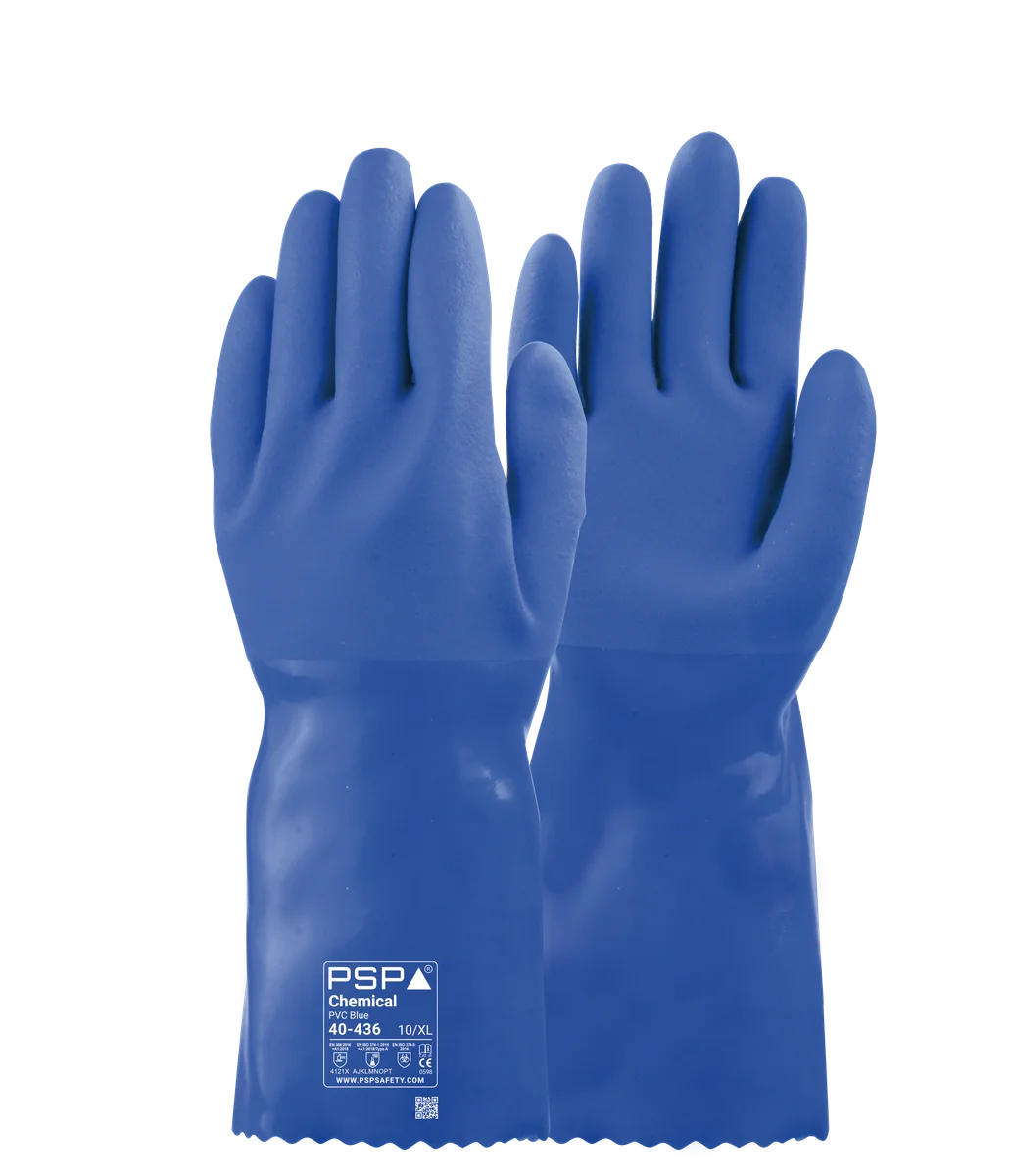 40-436 Chemical PVC Blue Werkhandschoen - productafbeelding