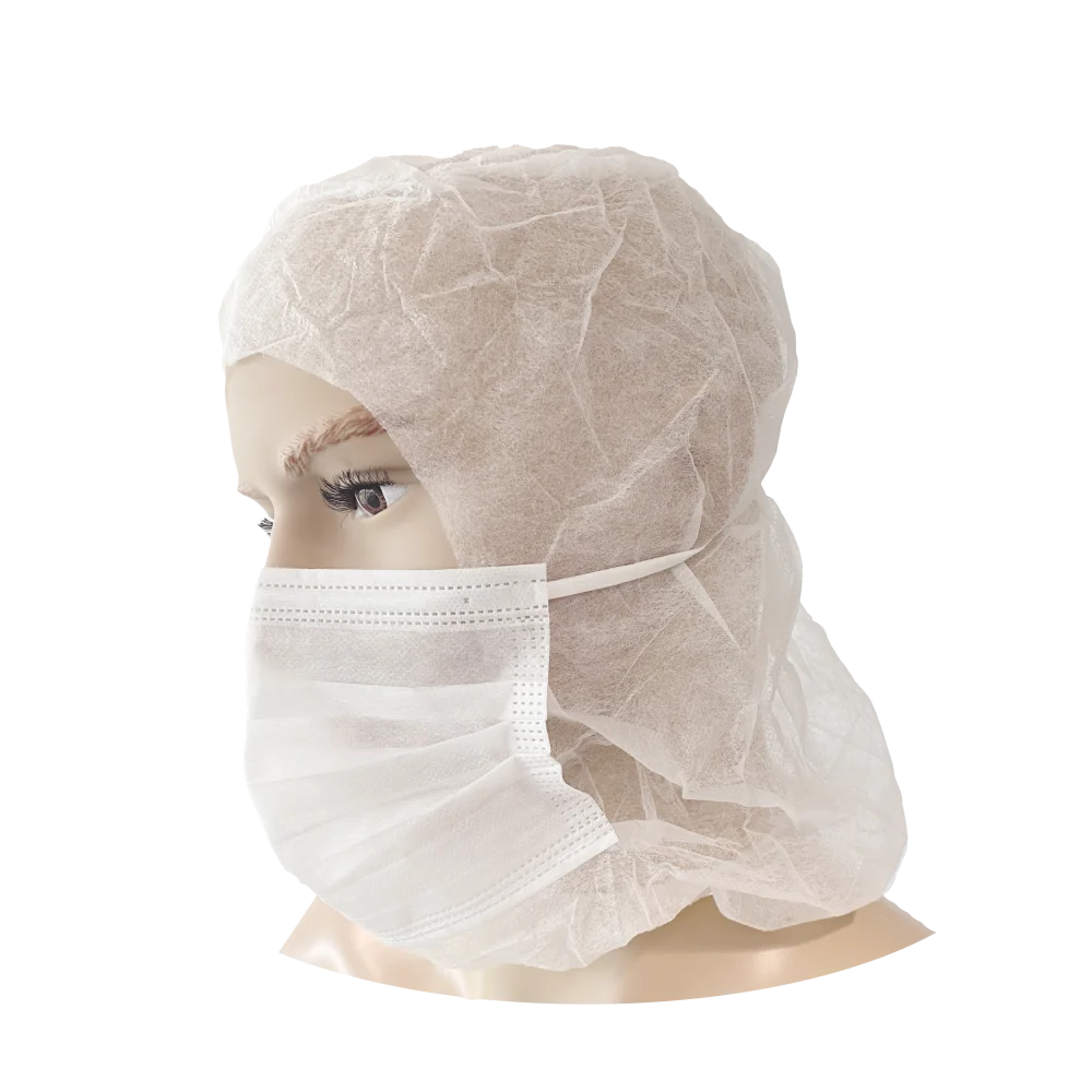 55-601 Disposable Astro Cap met mondmasker PP wit