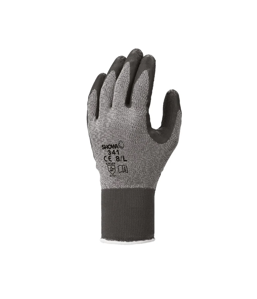 341 Grey Werkhandschoen Latex - productafbeelding