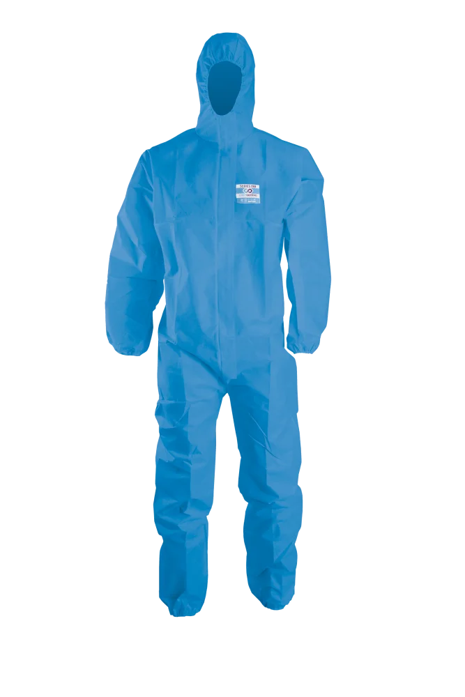Chemdefend 110 blauw Disposable Coverall Type 5+6, blauw - productafbeelding