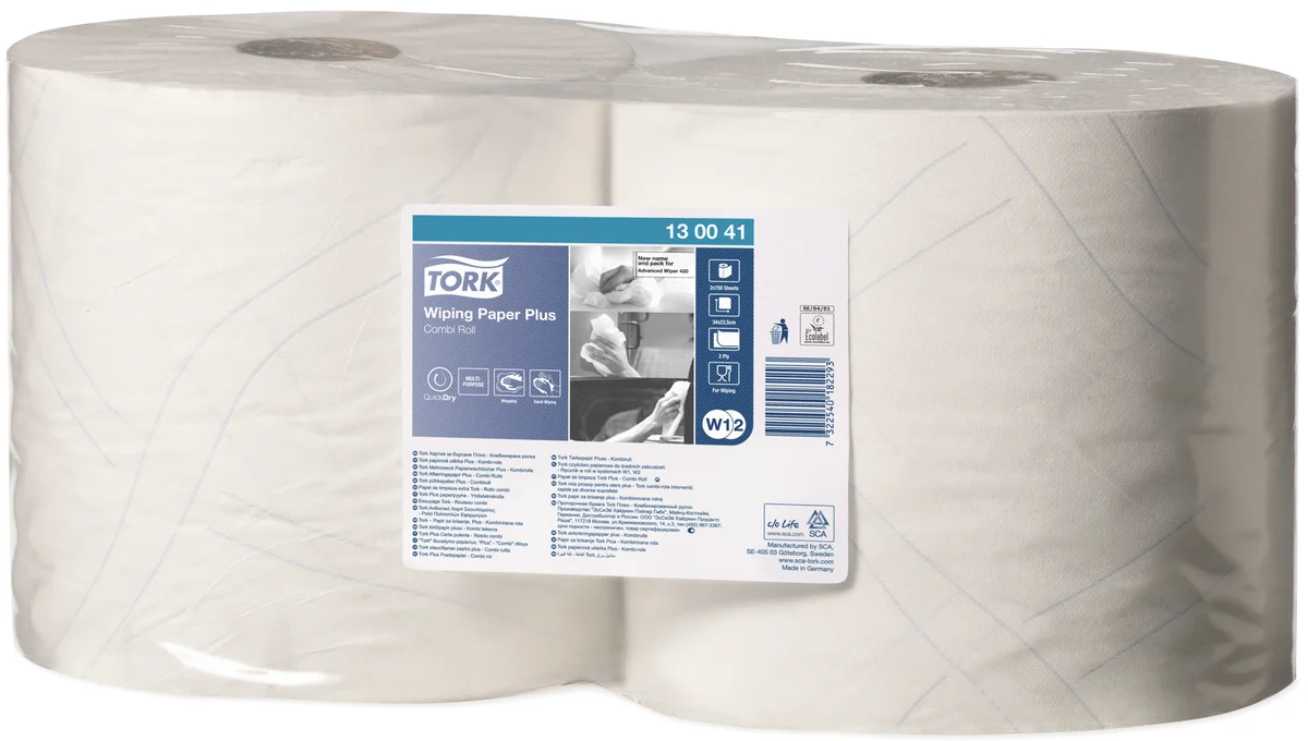 Tork Wiping Paper Plus Combi poetsrol - productafbeelding