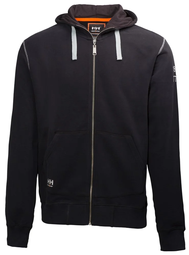 Oxford Zip Hoodie – Professionele, duurzame hoodie met ritssluiting en afneembare capuchon - productafbeelding